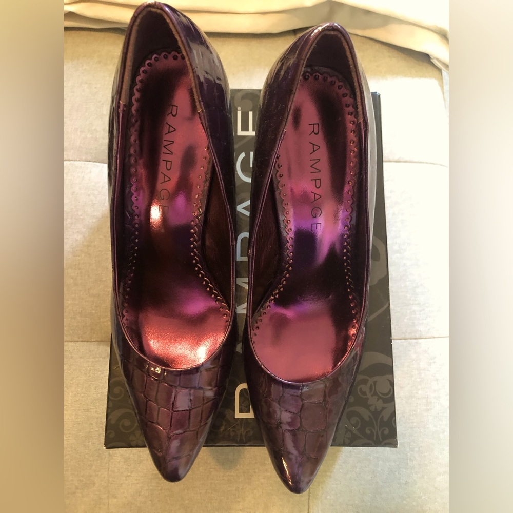 Purple Croco Heels